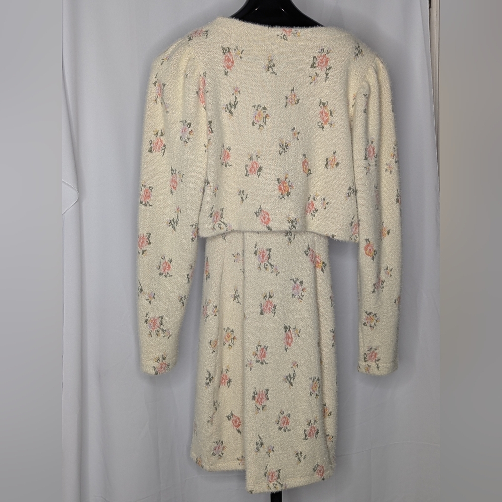 Daily Practice by Anthropologie Floral Printed Sweater Dress Set Size Large - Picture 5 of 10